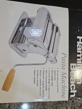 Hamilton Beach Pasta Maker - Silver with Tan Handle